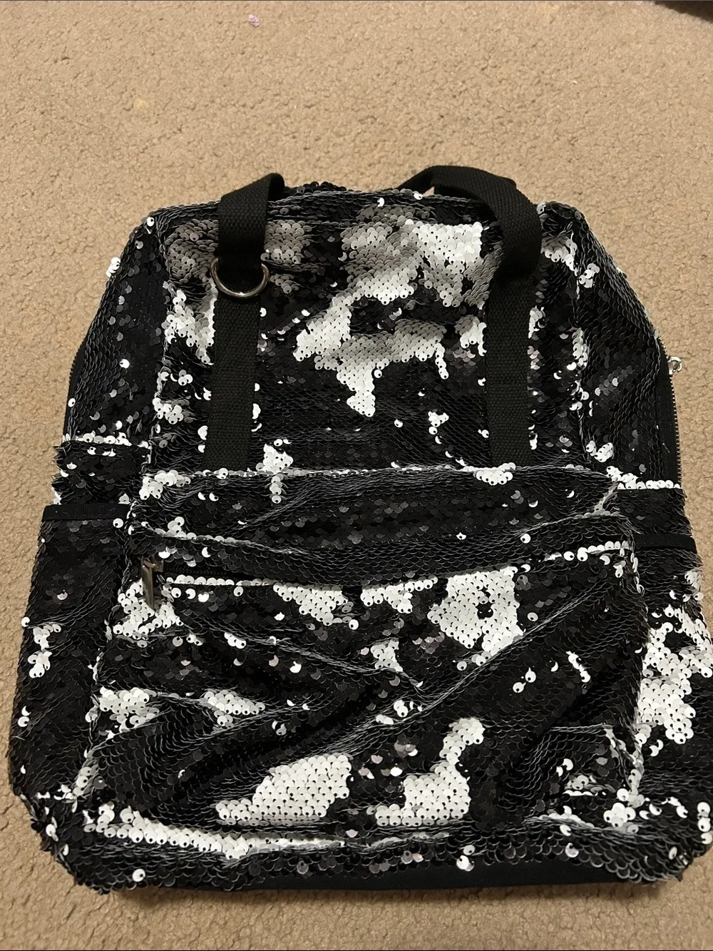 Wild Fable Reversible Sequin Flip Backpack - Black & White